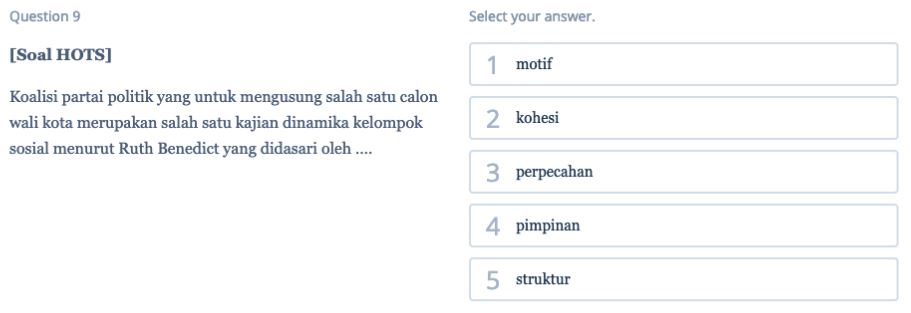Contoh Soal SBMPTN Sosiologi