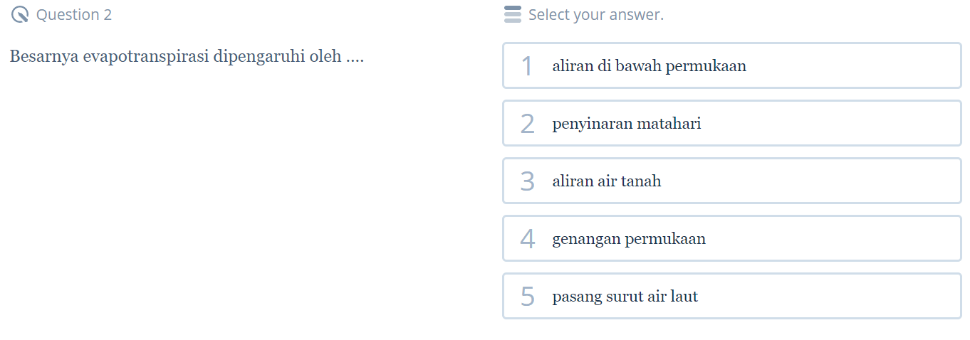 Contoh Soal Hidrosfer Nomor 1