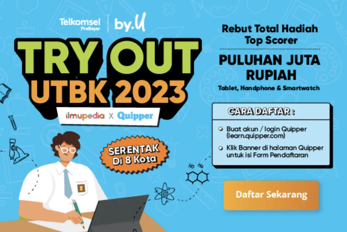 GRATIS Tryout UTBK SNBT Ilmupedia x Quipper 2023 (Cara Daftar & Mengerjakan Tryout)